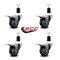 Service Caster 3'' Thermoplastic Rubber Swivel 1-1/2'' Expanding Stem Caster Set Total Lock Brake, 4PK SCC-EXTTL20S314-TPRB-112-4 - alternate 3